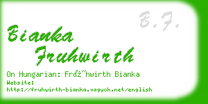 bianka fruhwirth business card